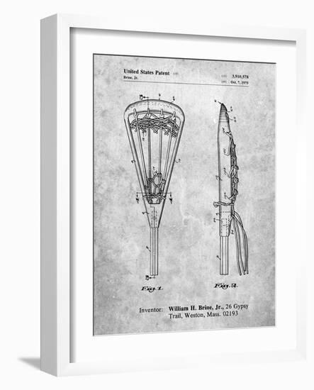 PP915-Slate Lacrosse Stick 1936 Patent Poster-Cole Borders-Framed Giclee Print