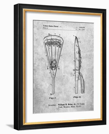 PP915-Slate Lacrosse Stick 1936 Patent Poster-Cole Borders-Framed Giclee Print