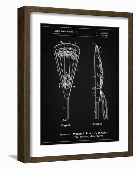 PP915-Vintage Black Lacrosse Stick 1936 Patent Poster-Cole Borders-Framed Giclee Print
