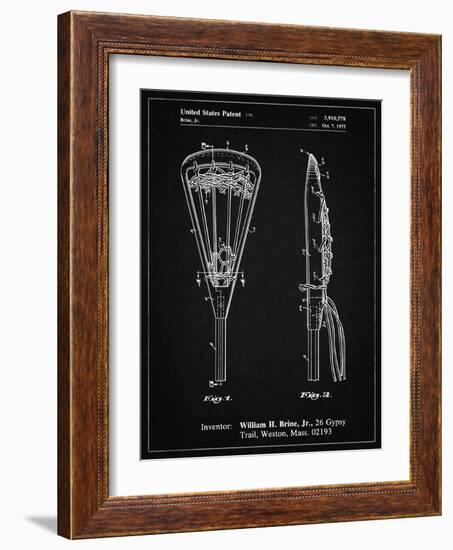 PP915-Vintage Black Lacrosse Stick 1936 Patent Poster-Cole Borders-Framed Giclee Print