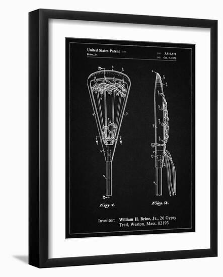 PP915-Vintage Black Lacrosse Stick 1936 Patent Poster-Cole Borders-Framed Giclee Print