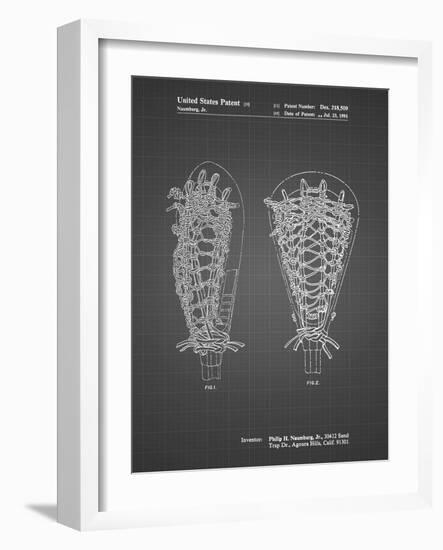 PP916-Black Grid Lacrosse Stick Patent Poster-Cole Borders-Framed Giclee Print