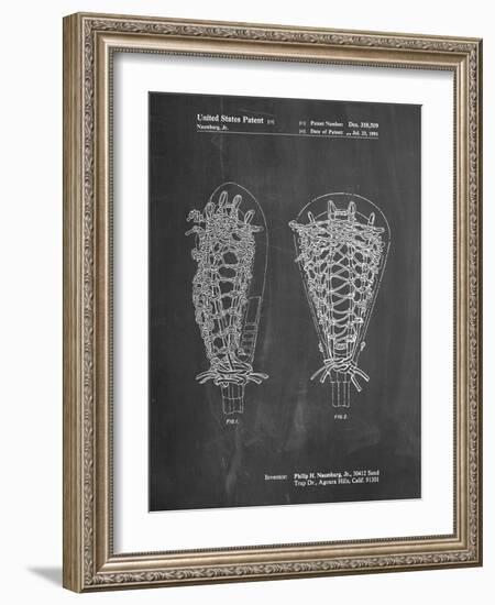 PP916-Chalkboard Lacrosse Stick Patent Poster-Cole Borders-Framed Giclee Print