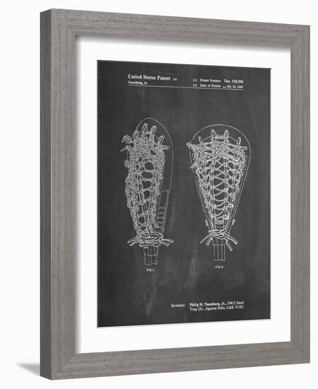 PP916-Chalkboard Lacrosse Stick Patent Poster-Cole Borders-Framed Giclee Print