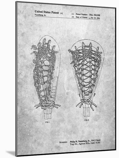 PP916-Slate Lacrosse Stick Patent Poster-Cole Borders-Mounted Giclee Print