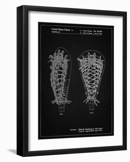 PP916-Vintage Black Lacrosse Stick Patent Poster-Cole Borders-Framed Giclee Print