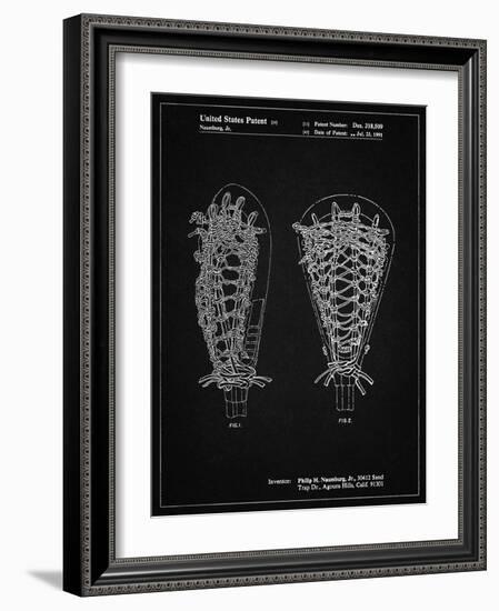 PP916-Vintage Black Lacrosse Stick Patent Poster-Cole Borders-Framed Giclee Print