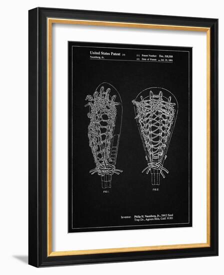 PP916-Vintage Black Lacrosse Stick Patent Poster-Cole Borders-Framed Giclee Print