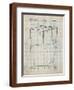 PP92-Antique Grid Parchment Table Tennis Patent Poster-Cole Borders-Framed Giclee Print