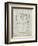 PP92-Antique Grid Parchment Table Tennis Patent Poster-Cole Borders-Framed Giclee Print