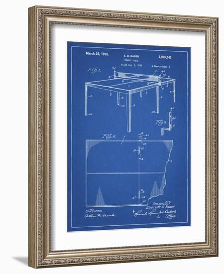 PP92-Blueprint Table Tennis Patent Poster-Cole Borders-Framed Giclee Print