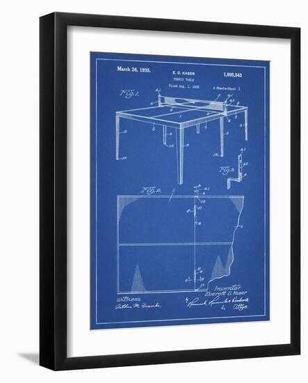 PP92-Blueprint Table Tennis Patent Poster-Cole Borders-Framed Giclee Print