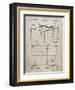 PP92-Sandstone Table Tennis Patent Poster-Cole Borders-Framed Giclee Print