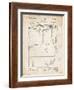 PP92-Vintage Parchment Table Tennis Patent Poster-Cole Borders-Framed Giclee Print