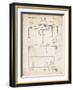 PP92-Vintage Parchment Table Tennis Patent Poster-Cole Borders-Framed Giclee Print