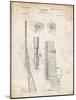 PP93-Vintage Parchment Browning Bolt Action Gun Patent Poster-Cole Borders-Mounted Giclee Print