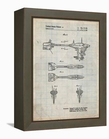 PP95-Antique Grid Parchment Star Wars Nebulon B Escort Frigate Poster-Cole Borders-Framed Premier Image Canvas