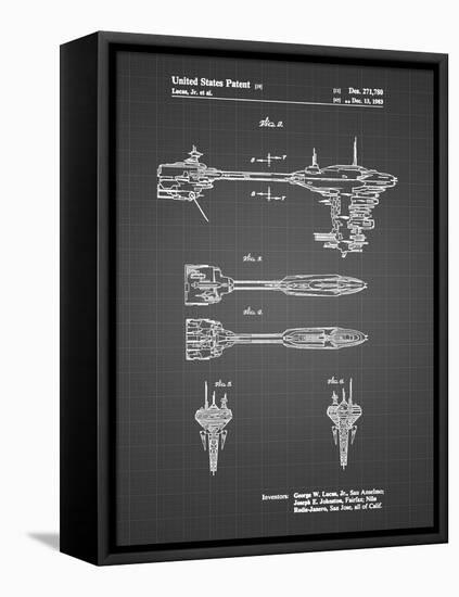 PP95-Black Grid Star Wars Nebulon B Escort Frigate Poster-Cole Borders-Framed Premier Image Canvas