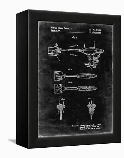 PP95-Black Grunge Star Wars Nebulon B Escort Frigate Poster-Cole Borders-Framed Premier Image Canvas