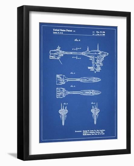 PP95-Blueprint Star Wars Nebulon B Escort Frigate Poster-Cole Borders-Framed Giclee Print