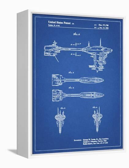 PP95-Blueprint Star Wars Nebulon B Escort Frigate Poster-Cole Borders-Framed Premier Image Canvas