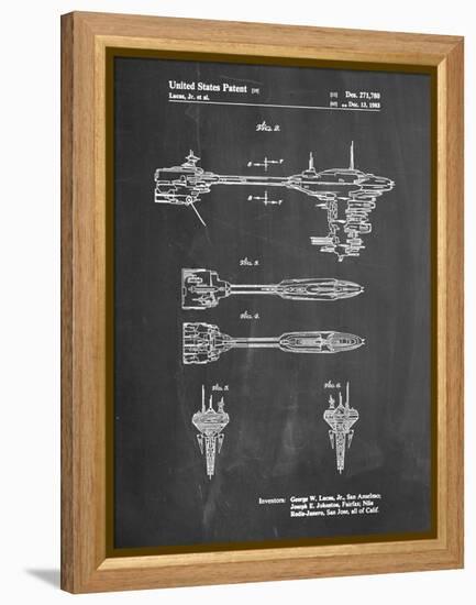 PP95-Chalkboard Star Wars Nebulon B Escort Frigate Poster-Cole Borders-Framed Premier Image Canvas