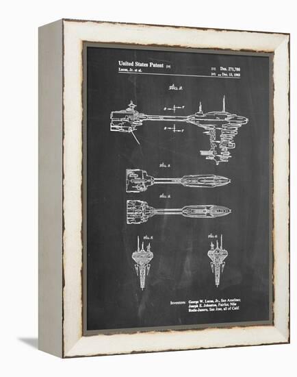 PP95-Chalkboard Star Wars Nebulon B Escort Frigate Poster-Cole Borders-Framed Premier Image Canvas