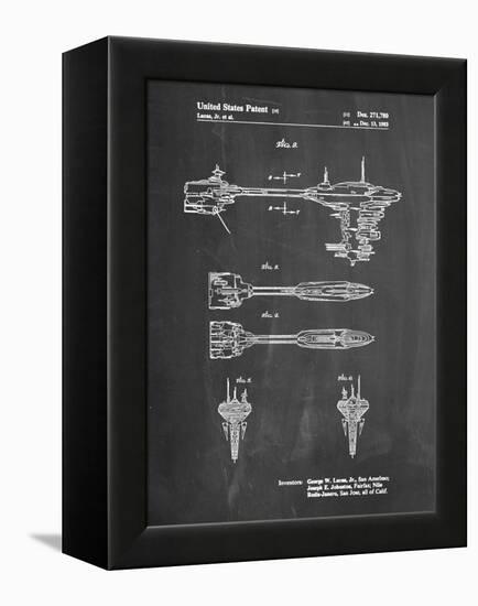 PP95-Chalkboard Star Wars Nebulon B Escort Frigate Poster-Cole Borders-Framed Premier Image Canvas