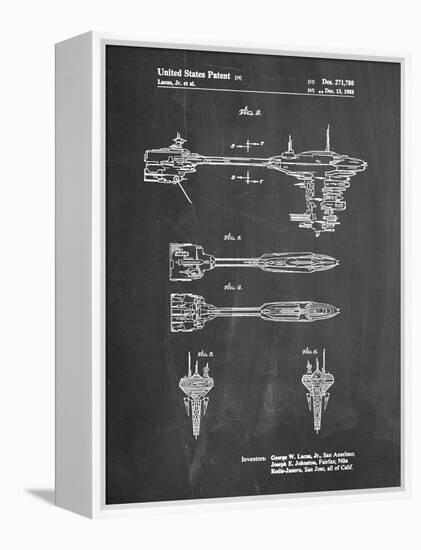 PP95-Chalkboard Star Wars Nebulon B Escort Frigate Poster-Cole Borders-Framed Premier Image Canvas