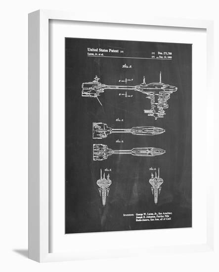 PP95-Chalkboard Star Wars Nebulon B Escort Frigate Poster-Cole Borders-Framed Giclee Print