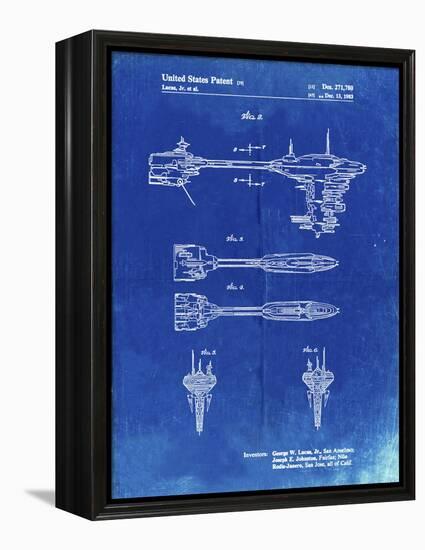 PP95-Faded Blueprint Star Wars Nebulon B Escort Frigate Poster-Cole Borders-Framed Premier Image Canvas
