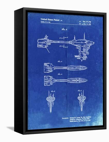 PP95-Faded Blueprint Star Wars Nebulon B Escort Frigate Poster-Cole Borders-Framed Premier Image Canvas