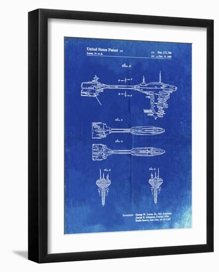 PP95-Faded Blueprint Star Wars Nebulon B Escort Frigate Poster-Cole Borders-Framed Giclee Print