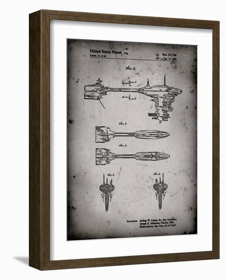 PP95-Faded Grey Star Wars Nebulon B Escort Frigate Poster-Cole Borders-Framed Giclee Print