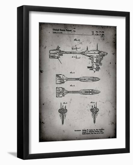 PP95-Faded Grey Star Wars Nebulon B Escort Frigate Poster-Cole Borders-Framed Giclee Print