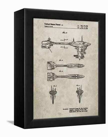 PP95-Sandstone Star Wars Nebulon B Escort Frigate Poster-Cole Borders-Framed Premier Image Canvas