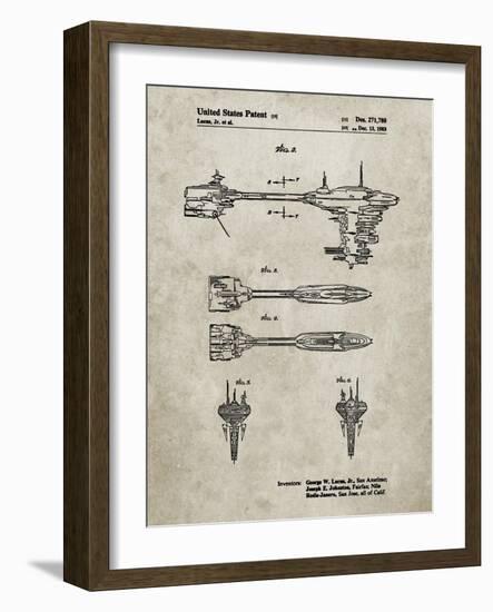 PP95-Sandstone Star Wars Nebulon B Escort Frigate Poster-Cole Borders-Framed Giclee Print