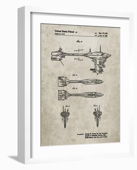 PP95-Sandstone Star Wars Nebulon B Escort Frigate Poster-Cole Borders-Framed Giclee Print