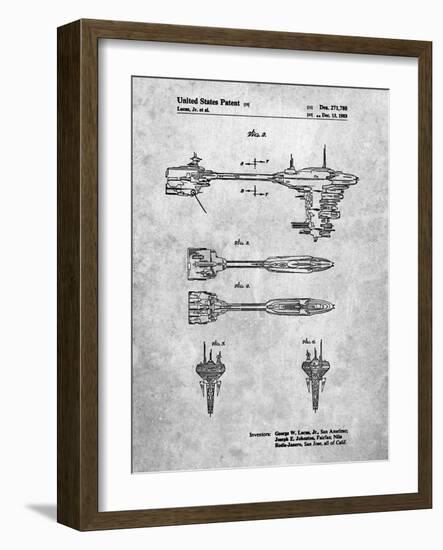 PP95-Slate Star Wars Nebulon B Escort Frigate Poster-Cole Borders-Framed Giclee Print