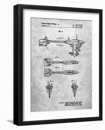 PP95-Slate Star Wars Nebulon B Escort Frigate Poster-Cole Borders-Framed Giclee Print