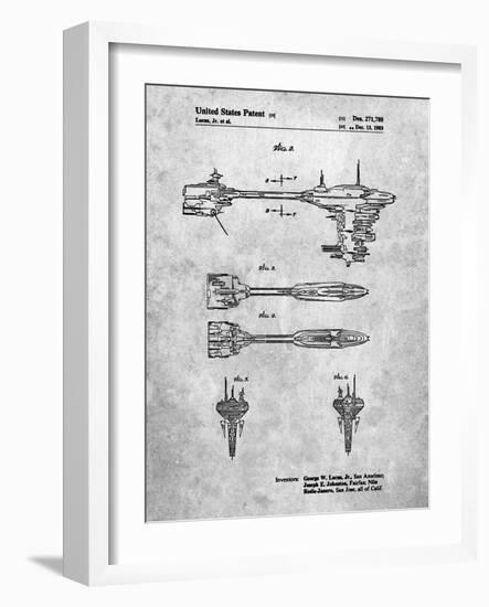 PP95-Slate Star Wars Nebulon B Escort Frigate Poster-Cole Borders-Framed Giclee Print