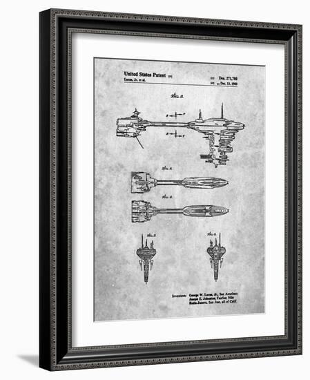 PP95-Slate Star Wars Nebulon B Escort Frigate Poster-Cole Borders-Framed Giclee Print