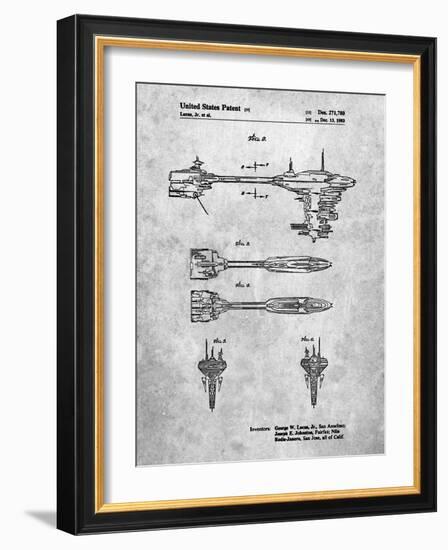 PP95-Slate Star Wars Nebulon B Escort Frigate Poster-Cole Borders-Framed Giclee Print