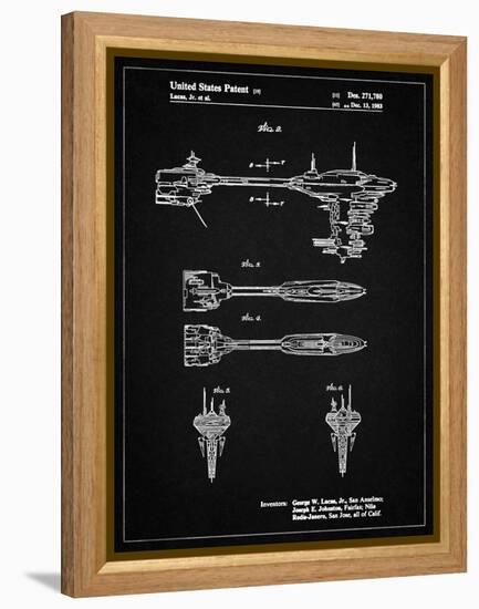 PP95-Vintage Black Star Wars Nebulon B Escort Frigate Poster-Cole Borders-Framed Premier Image Canvas