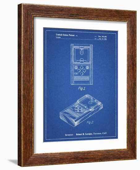 PP950-Blueprint Mattel Electronic Basketball Game Patent Poster-Cole Borders-Framed Giclee Print