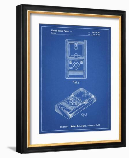 PP950-Blueprint Mattel Electronic Basketball Game Patent Poster-Cole Borders-Framed Giclee Print