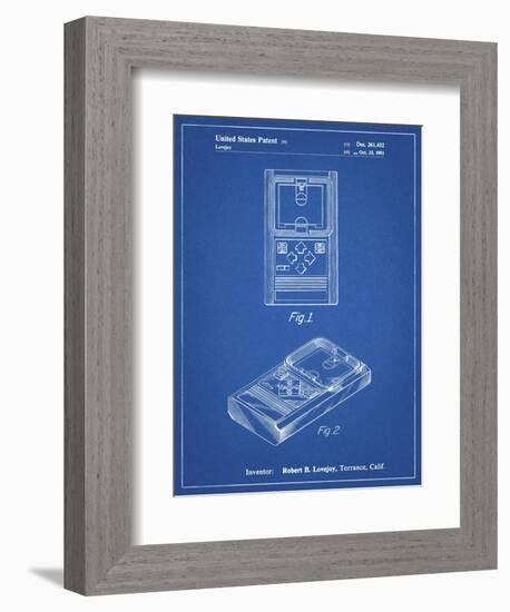 PP950-Blueprint Mattel Electronic Basketball Game Patent Poster-Cole Borders-Framed Premium Giclee Print