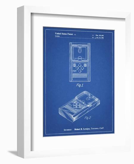 PP950-Blueprint Mattel Electronic Basketball Game Patent Poster-Cole Borders-Framed Premium Giclee Print