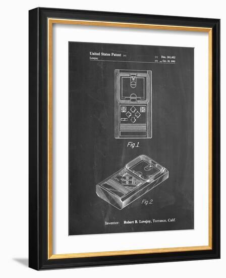 PP950-Chalkboard Mattel Electronic Basketball Game Patent Poster-Cole Borders-Framed Giclee Print