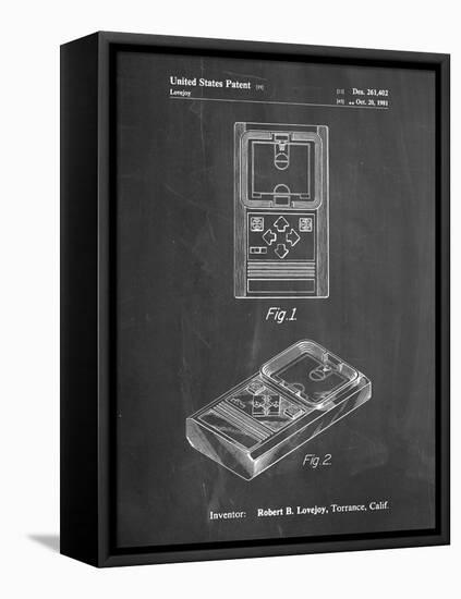 PP950-Chalkboard Mattel Electronic Basketball Game Patent Poster-Cole Borders-Framed Premier Image Canvas